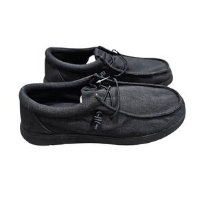 Shoes For Crews Laguna Moc Women 10 Black Slip Resistant Vegan Canvas Work Shoe